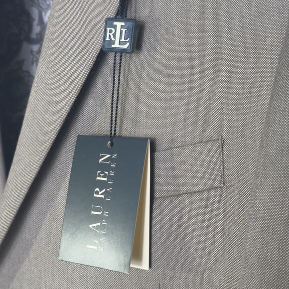 Lauren Ralph Lauren Men’s Blazer 44R Gold Tan Textured Weave Paisley Lined NWT - Picture 5 of 10